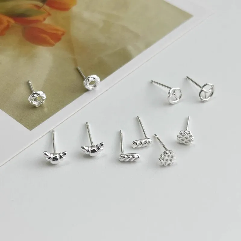 ETAHLOVE 999 Fine Silver Stud Earrings Women's-29
