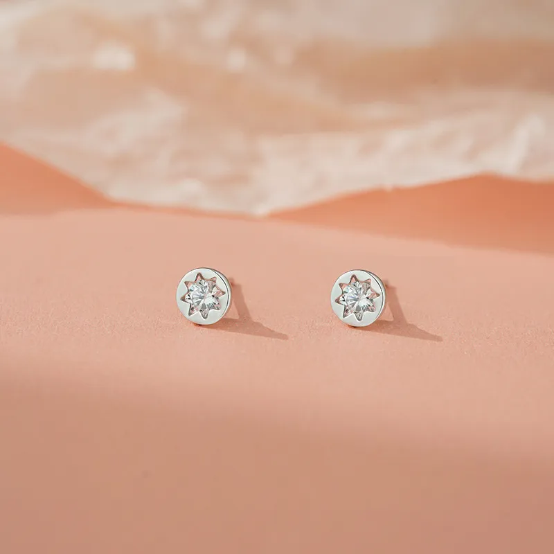 ETAHLOVE Sterling Silver Stud Earrings Unisex Girlfriend And Boyfriend Birthday Surprise-13