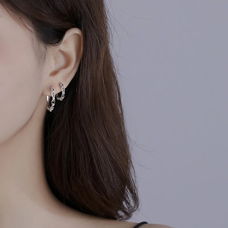 ETAHLOVE S925 Silver Earrings Unisex Bestie Boyfriend And Girlfriend Birthday Surprise-2