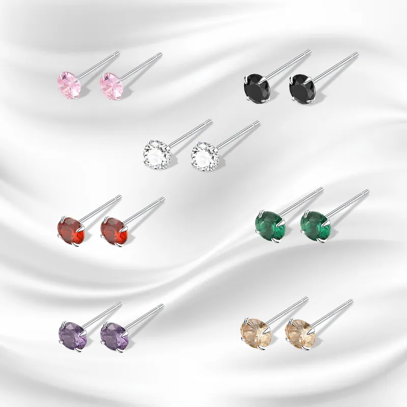ETAHLOVE Sterling Silver Stud Earrings Unisex Bestie Girlfriend Birthday Surprise Anniversary Gift-4