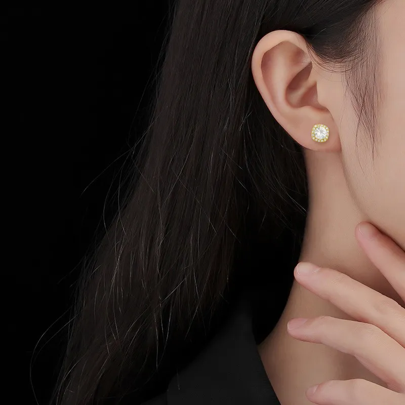 ETAHLOVE S925 Silver Stud Earrings Women's-5