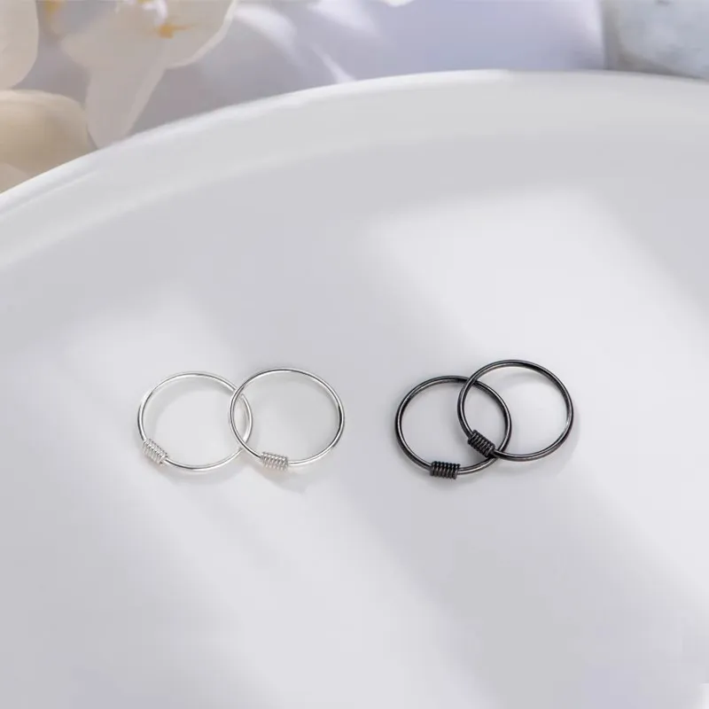 ETAHLOVE Sterling Silver Earrings Unisex-8