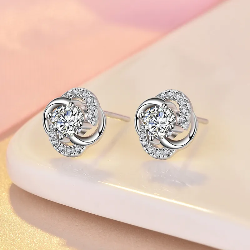 ETAHLOVE Sterling Silver Stud Earrings Women's Bestie Girlfriend And Mother's Birthday Surprise Commemoration-4