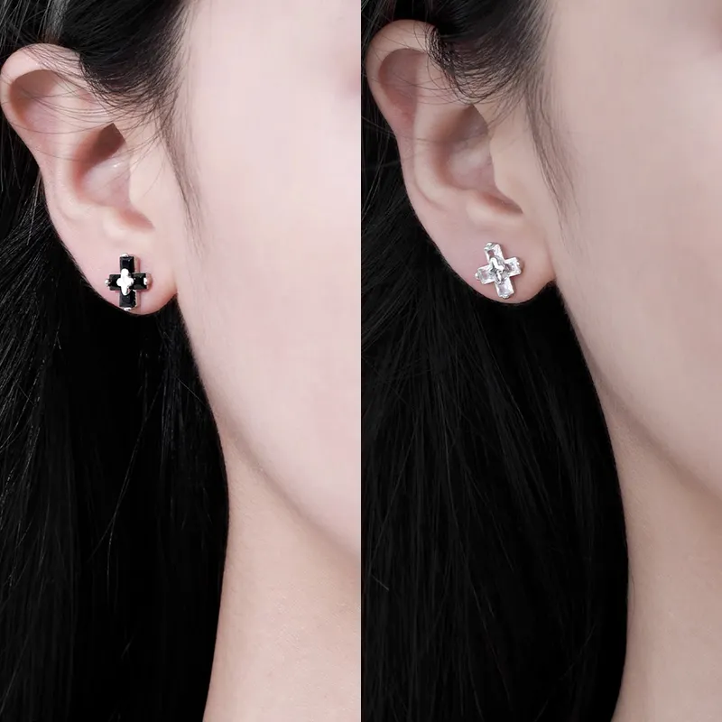 ETAHLOVE S925 Silver Stud Earrings Unisex-13