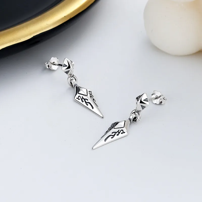 ETAHLOVE S925 Silver Earrings Unisex Date Confession Gift For Boyfriend Girl Surprise Anniversary Gift-3