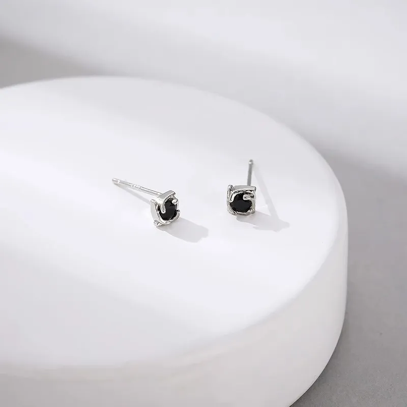 ETAHLOVE S925 Silver Stud Earrings Unisex-8