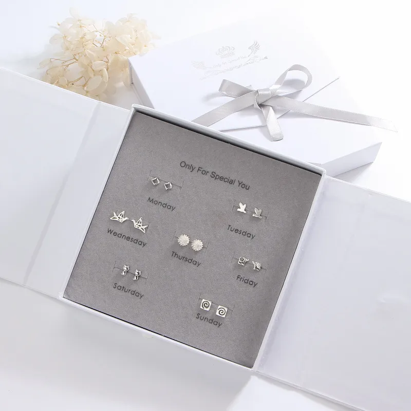 ETAHLOVE Alloy Stud Earrings Women's Couple Date Confession To Girlfriend Birthday Surprise Anniversary-18