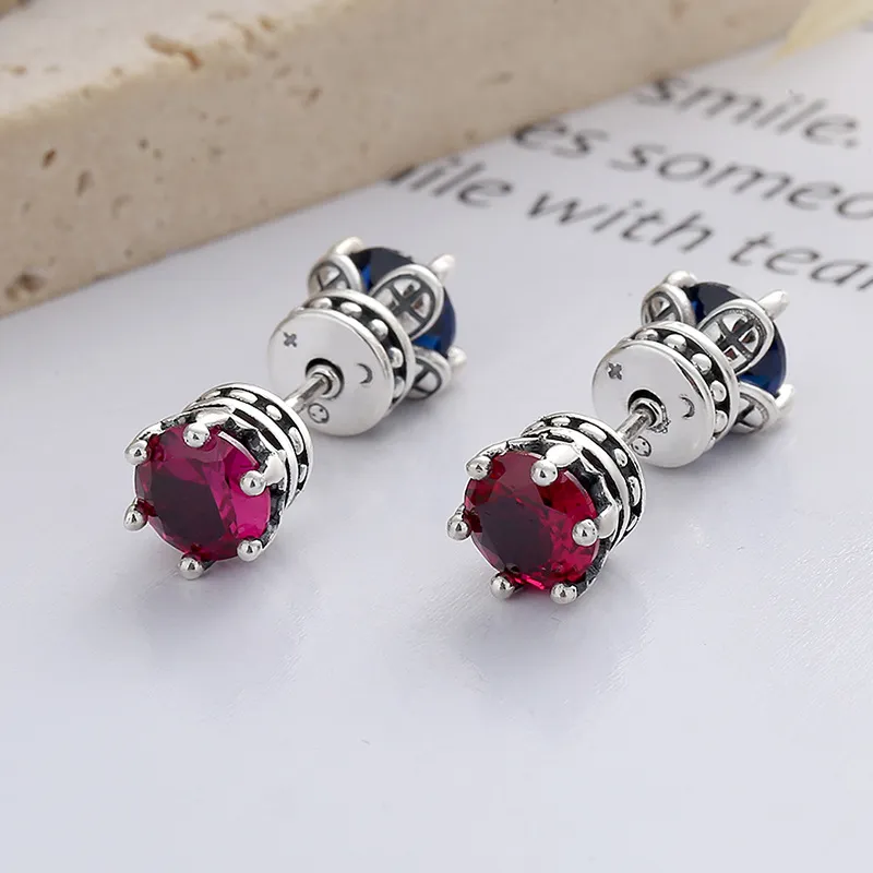 ETAHLOVE S925 Silver Stud Earrings Unisex-4