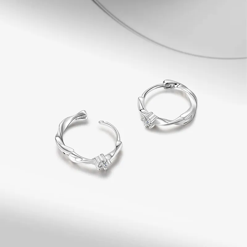 ETAHLOVE Sterling Silver Earrings Unisex-8