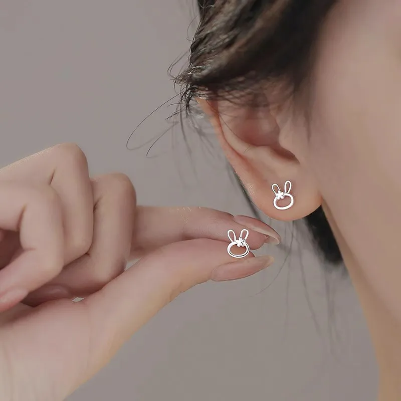 ETAHLOVE Sterling Silver Stud Earrings Women's-1