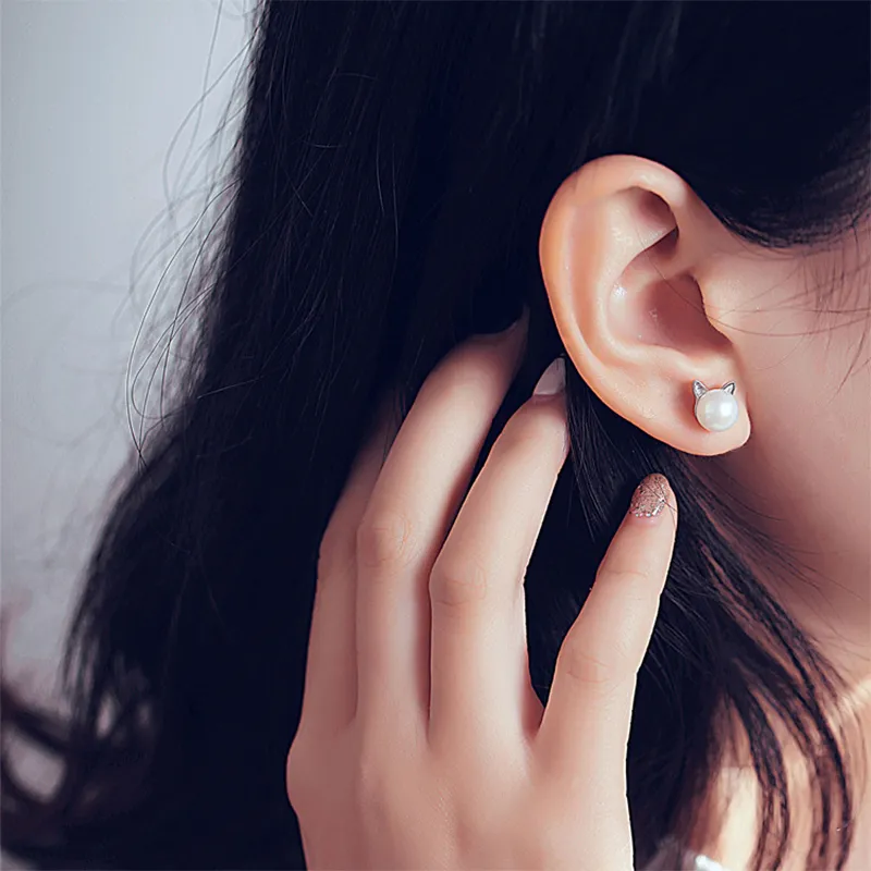 ETAHLOVE Sterling Silver Stud Earrings Women's-1