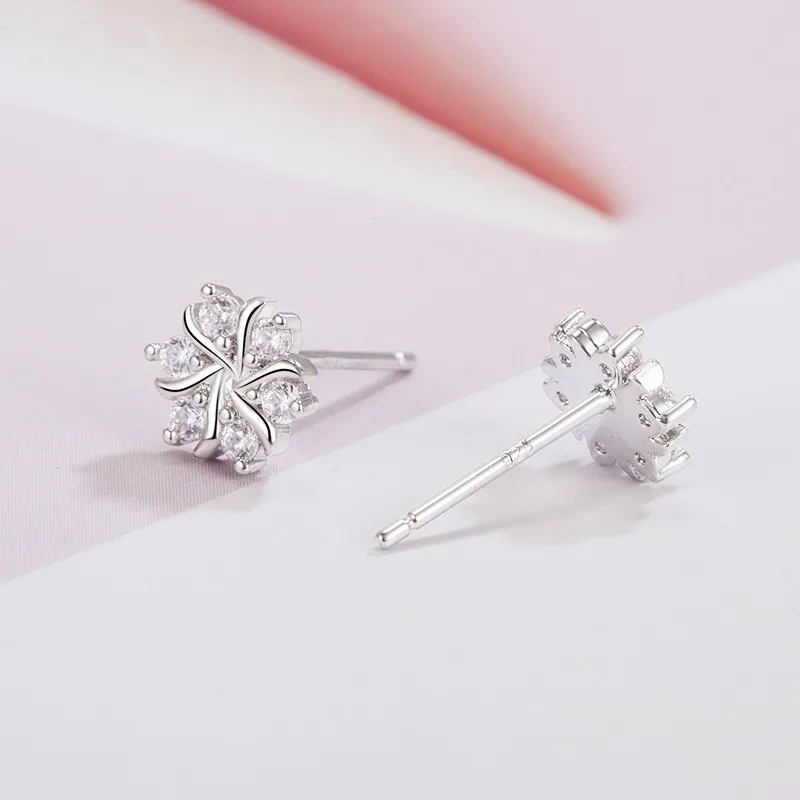 ETAHLOVE Sterling Silver Stud Earrings Women's Love Confession Birthday Gift-3