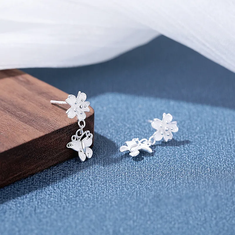 ETAHLOVE Sterling Silver Stud Earrings Women's-4