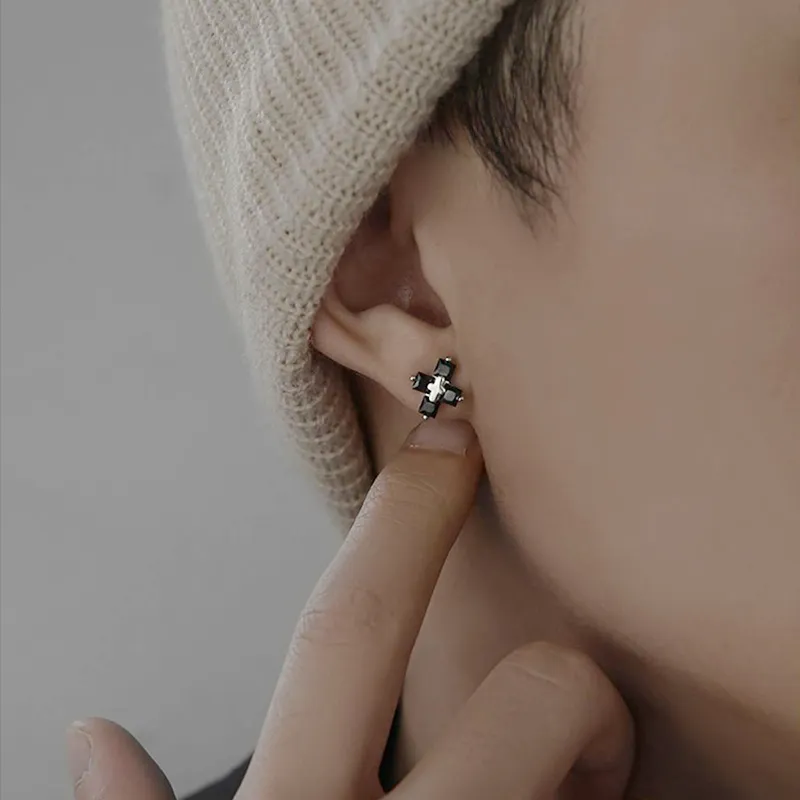 ETAHLOVE S925 Silver Stud Earrings Unisex-15