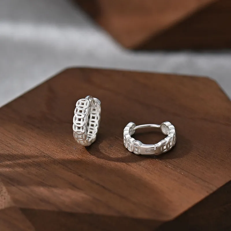 ETAHLOVE Sterling Silver Earrings Unisex-8