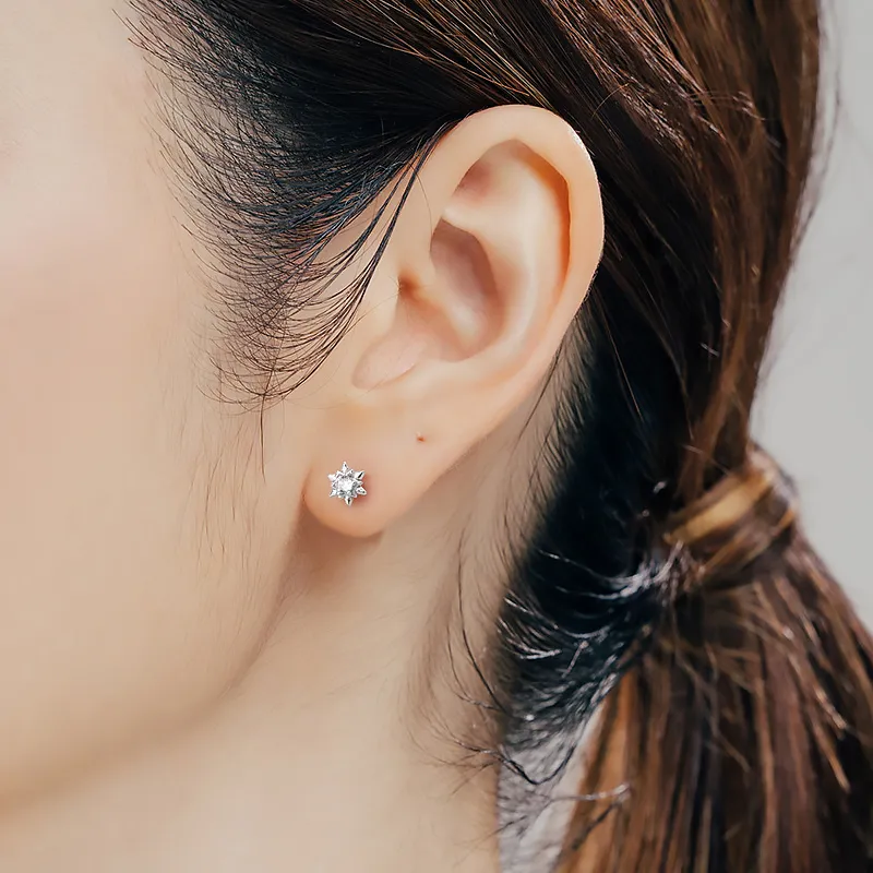 ETAHLOVE S925 Silver Stud Earrings Unisex-6