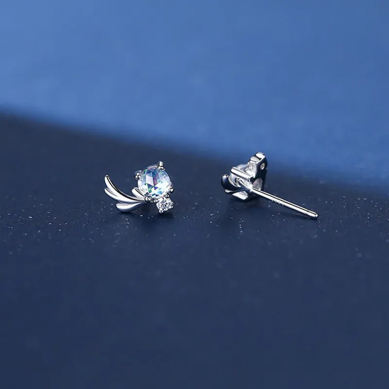 ETAHLOVE S925 Silver Stud Earrings Women's Love Confession Gift Included-4