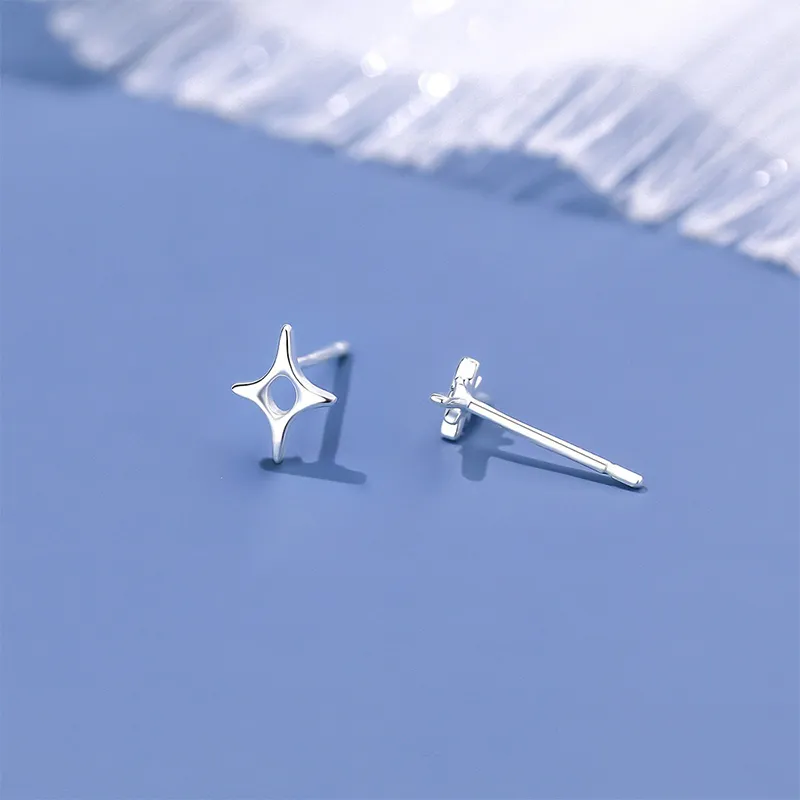 ETAHLOVE Sterling Silver Stud Earrings Women's Love Confession Birthday Gift-3