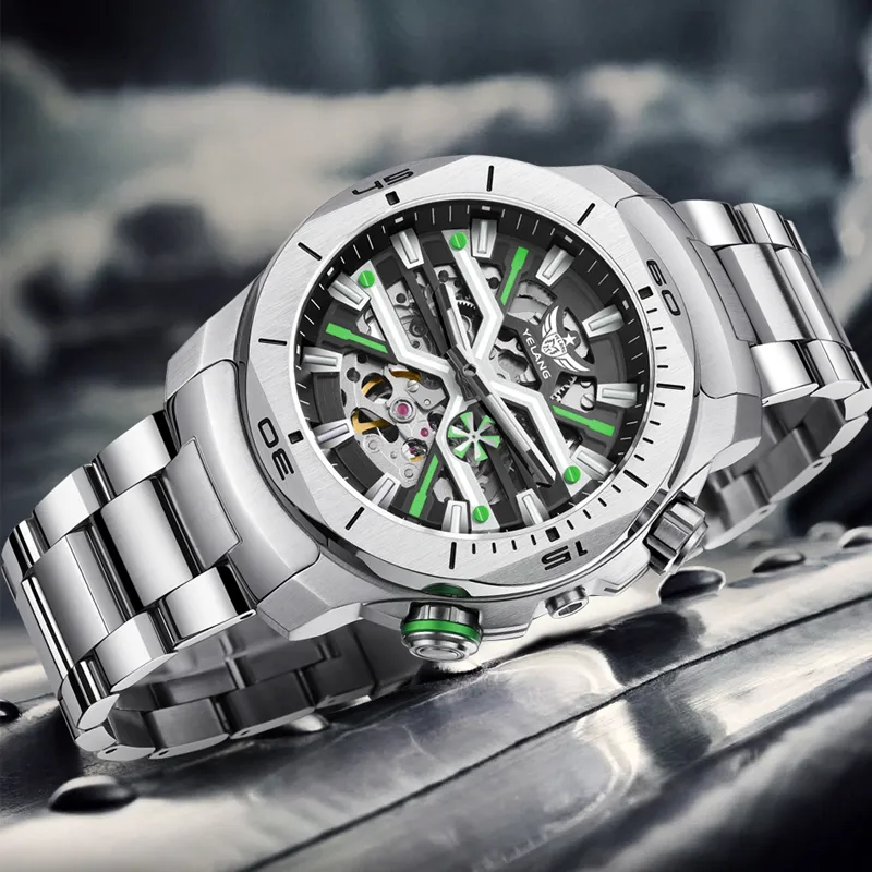 YELANG X Collection Automatic Mechanical Movement Watch Men's Watches Cut Out Dial-14