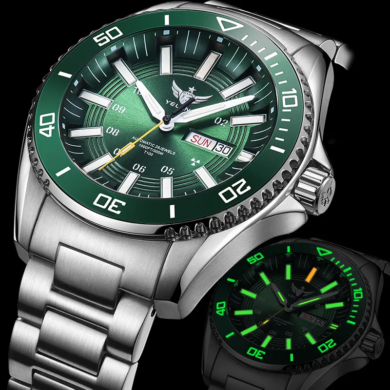YELANG Automatic Mechanical Movement Watch Men's Watches Black Dial-1