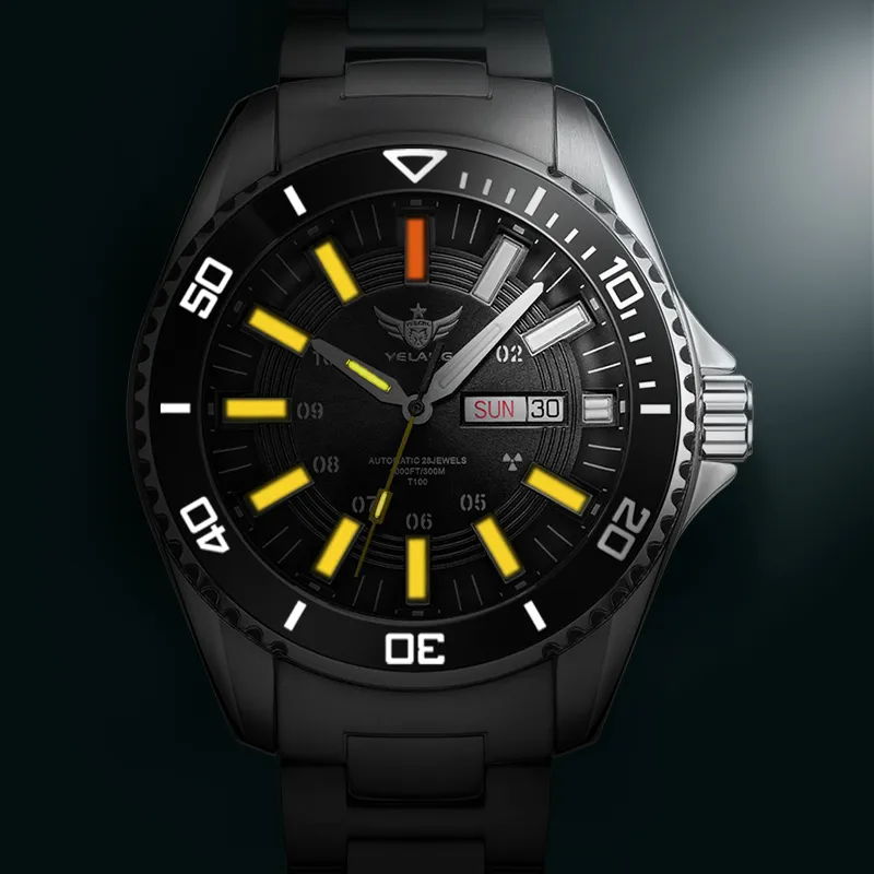 YELANG Automatic Mechanical Movement Stainless Steel Strap Watch Men's Watches Green Dial-16