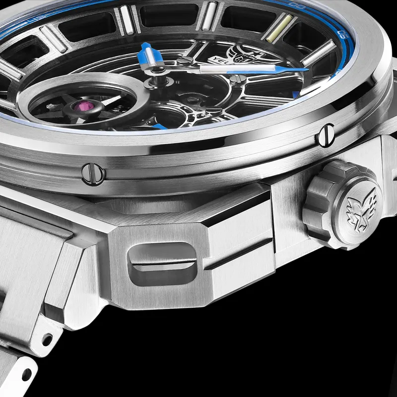 YELANG Automatic Mechanical Movement Stainless Steel Strap Watch Men's Watches Cut-Out Dial-5