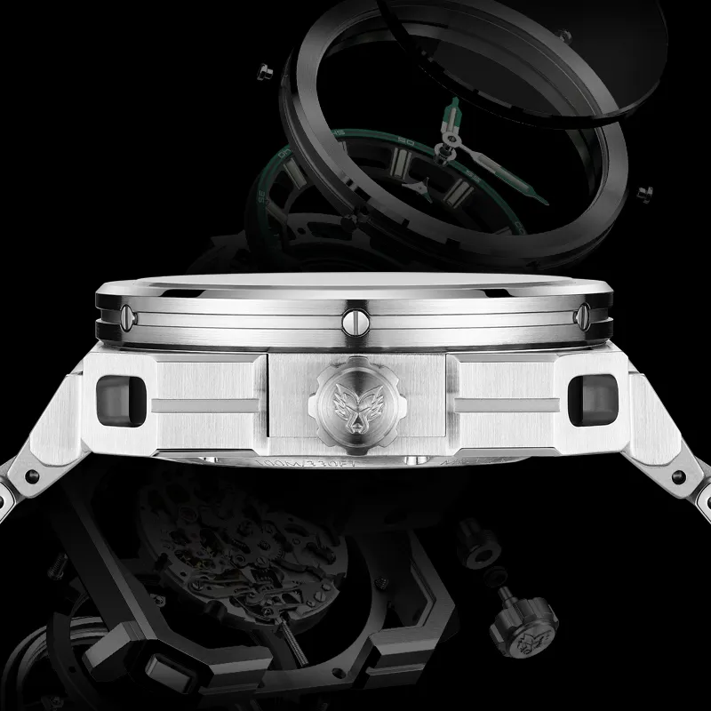 YELANG Automatic Mechanical Movement Stainless Steel Strap Watch Men's Watches Cut-Out Dial-11