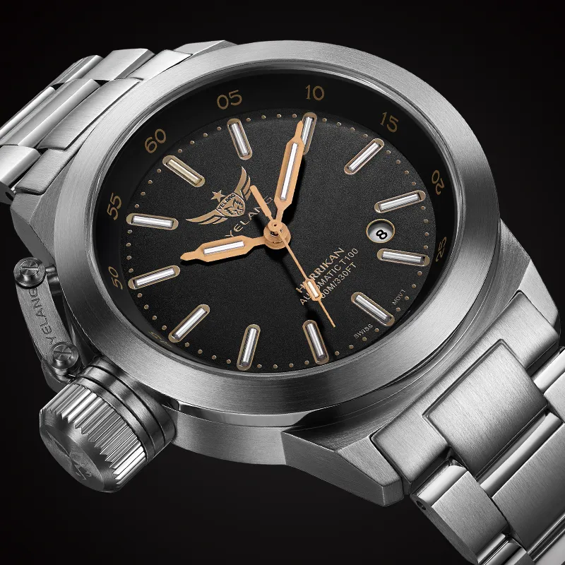 YELANG Automatic Mechanical Movement Stainless Steel Strap Watch Men's Watches Black Dial-11