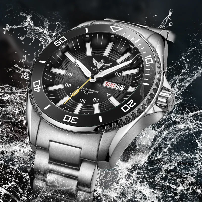 YELANG Automatic Mechanical Movement Stainless Steel Strap Watch Men's Watches Green Dial-17