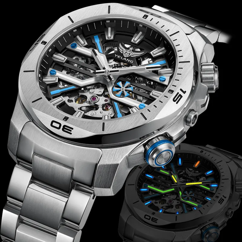 YELANG X Collection Automatic Mechanical Movement Watch Men's Watches Cut Out Dial-19