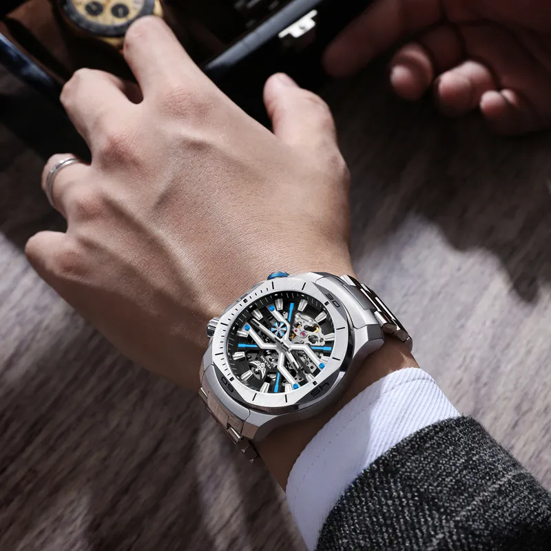 YELANG X Collection Automatic Mechanical Movement Watch Men's Watches Cut Out Dial-5