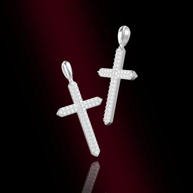 ICEGANG White Gold Plated Copper Pendants Unisex-3