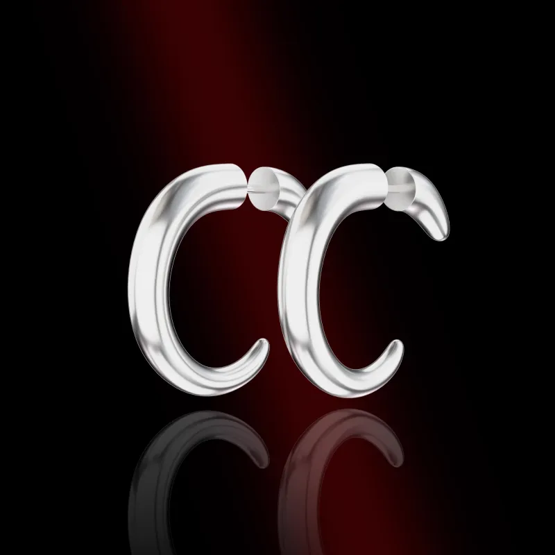 ICEGANG S925 Silver Stud Earrings Unisex-2