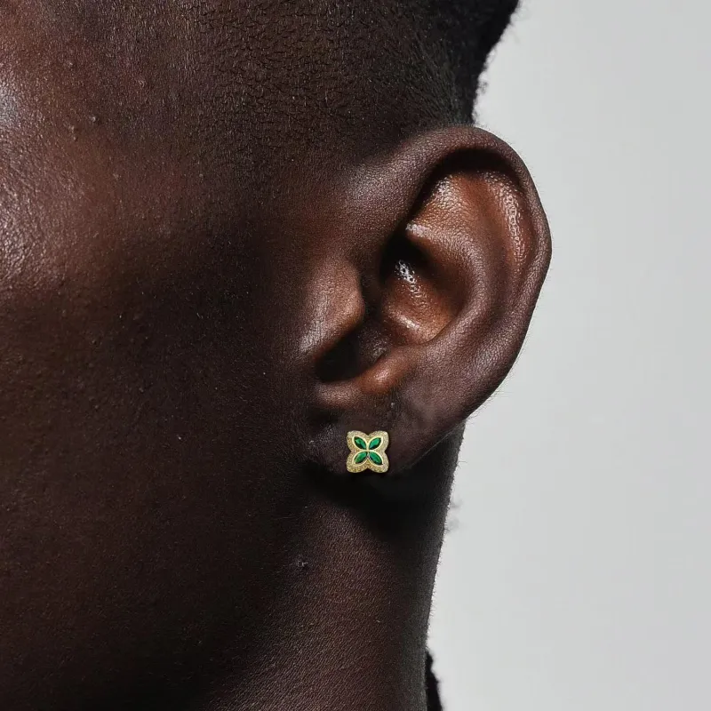 ICEGANG S925 Silver Stud Earrings Unisex-4
