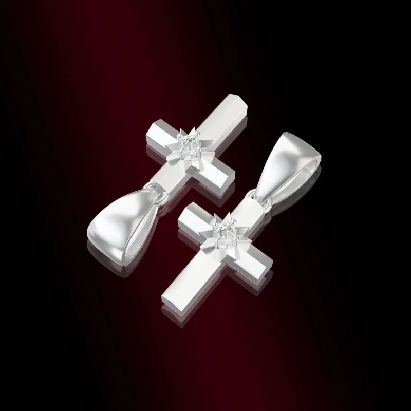 ICEGANG White Gold Plated Zircon Necklaces Unisex-2