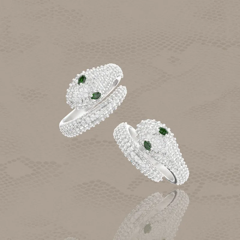ICEGANG White Gold Plated Copper Rings Unisex-2