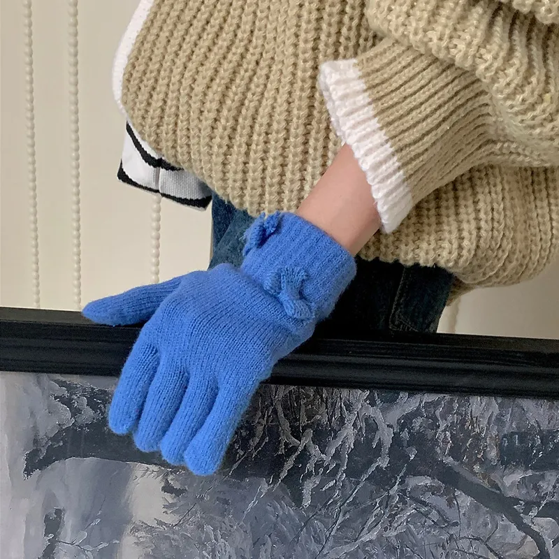 MUYKUY Acrylic Knit Gloves Women's-3