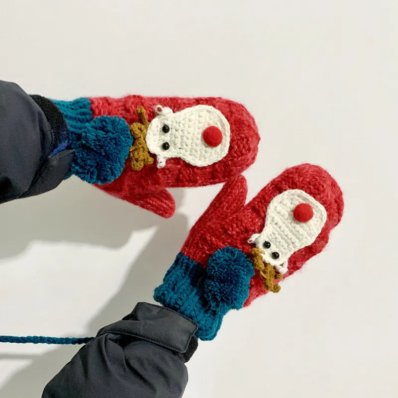 MUYKUY Cotton Knit Gloves Women's-6