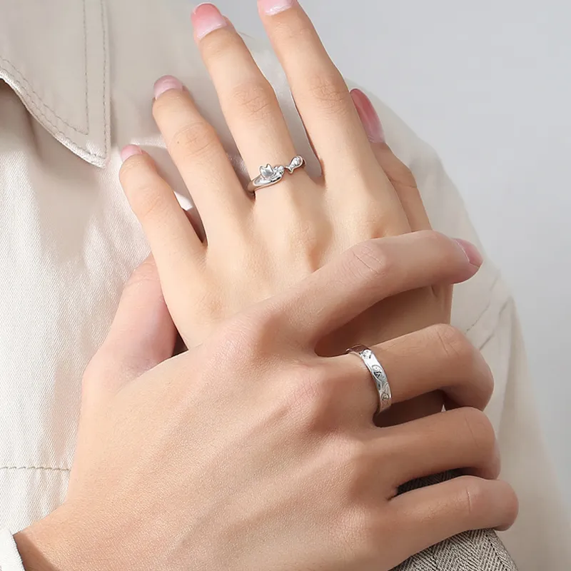 MUYKUY 999 Fine Silver Rings Unisex-1