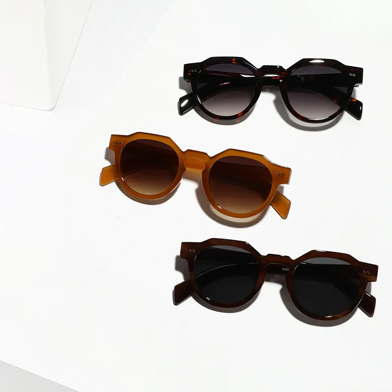 MUYKUY PC Round Sunglasses Unisex-8