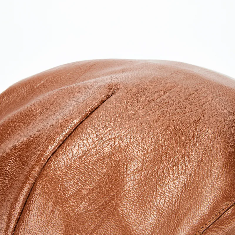 MUYKUY PU Leather Berets Women's-8