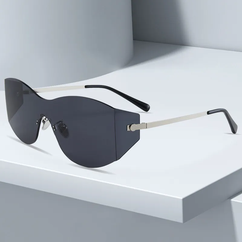 MUYKUY Metal Cat Eye Sunglasses Unisex-3