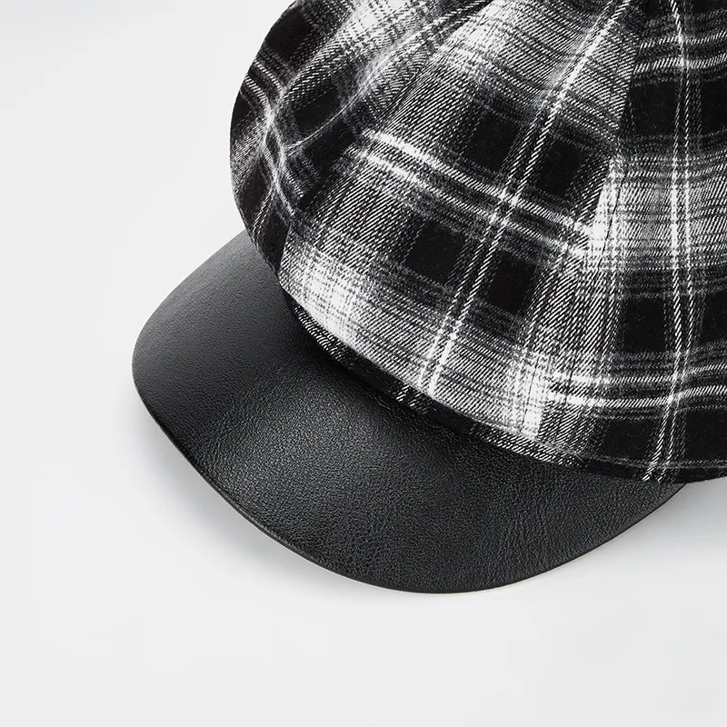 MUYKUY Cotton PU Leather Berets Women's-7