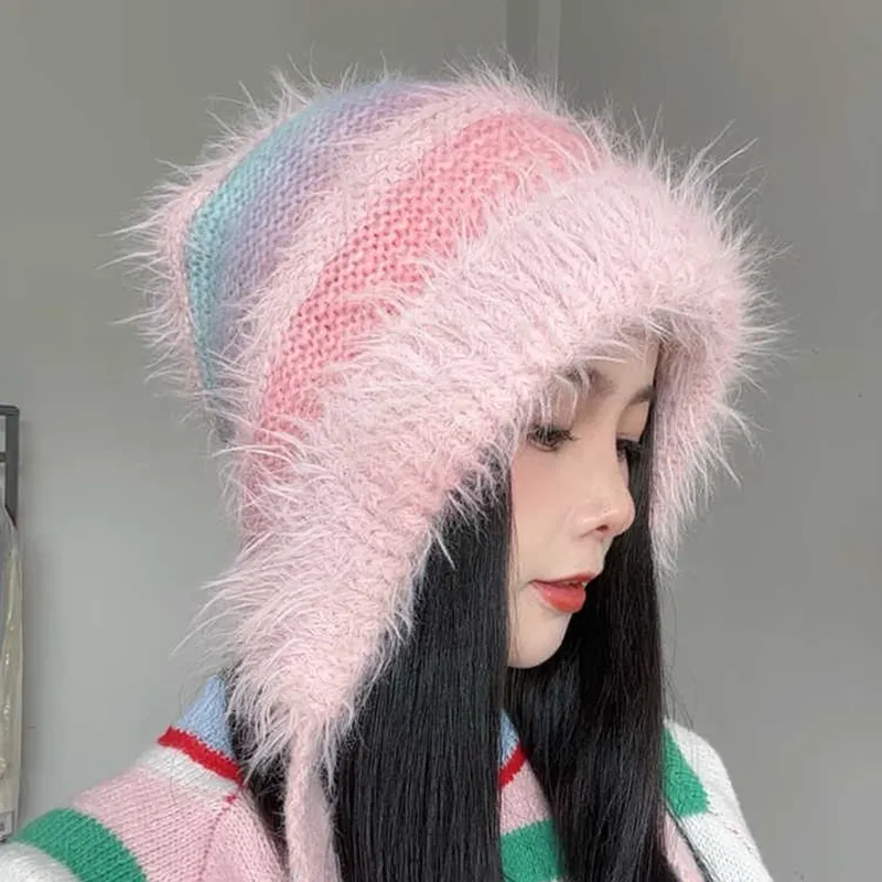 MUYKUY Cotton Acrylic Blend Beanies Women's-9