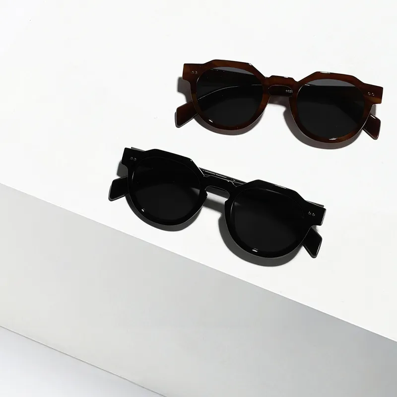 MUYKUY PC Round Sunglasses Unisex-2