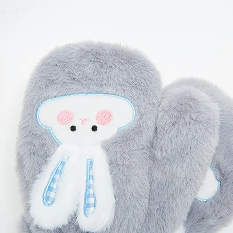 MUYKUY Plush Knit Gloves Unisex-5
