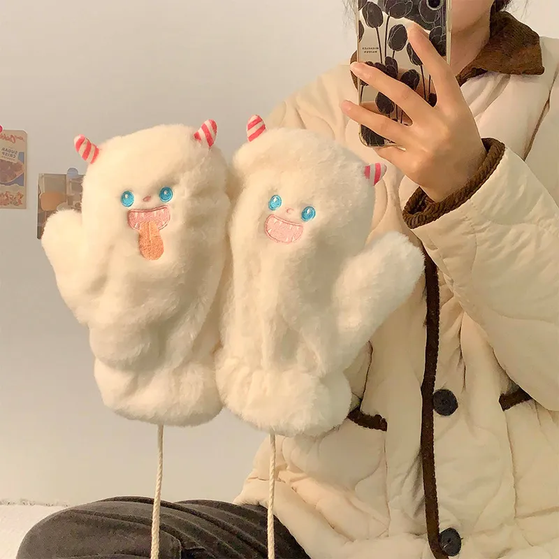 MUYKUY Acrylic Knit Gloves Women's-4