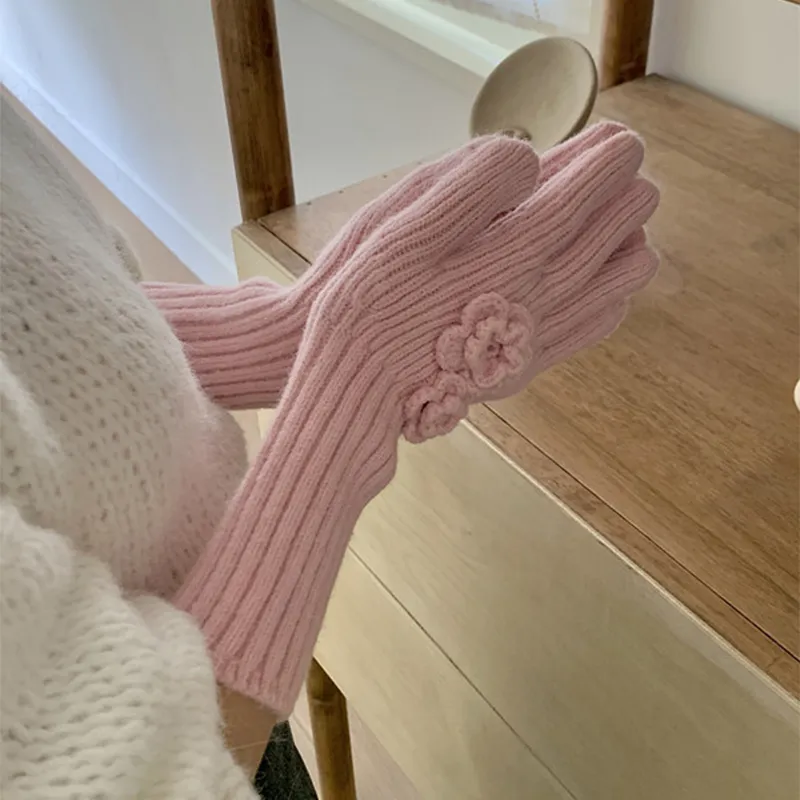 MUYKUY Acrylic Knit Gloves Women's-6
