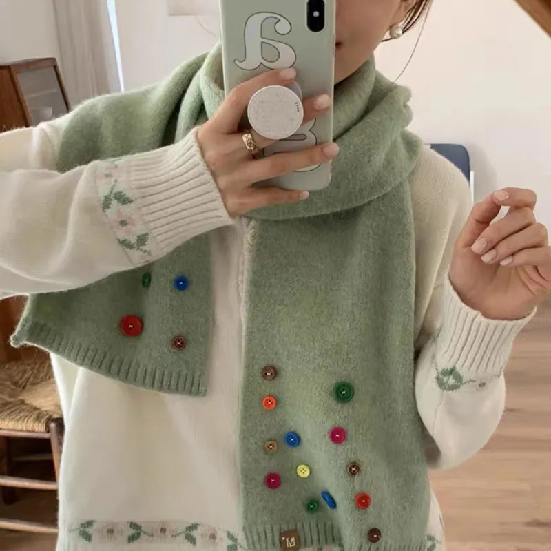 MUYKUY Knit Scarves Women's-11