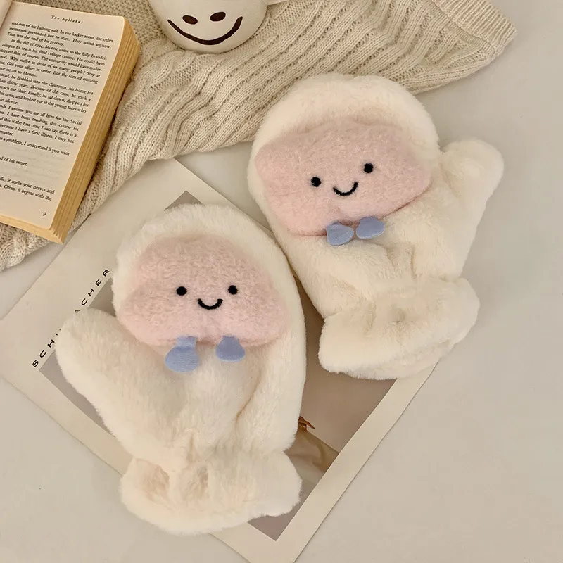 MUYKUY Acrylic Knit Gloves Women's-3